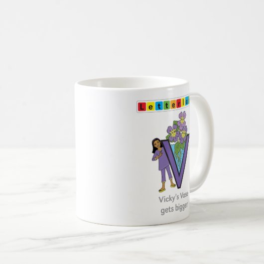 Tasse Vv de Letterland | (Devant droit)