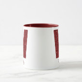 Tasse W Monogramme Pailleté Moderne avec Nom (Centre)