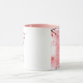 Tasse Y initiale florale | Nom et traits personnal (Centre)