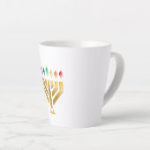Tasse Yada Yahowah Menorah Latte (Angle droit)