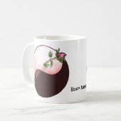 Tasse yin yang Rose Rouge (Devant gauche)