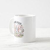 Tasse « Yoga au poulet » drôle d'animal de ferme (Devant gauche)