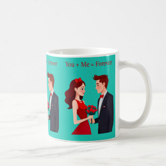 Tasse You + Me = Couple Romantique Pour Toujours
