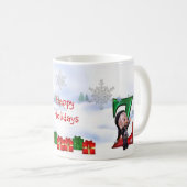 Tasse Z de Noël de monogramme (Devant droit)