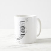 Tasse - Zenletter "J " (Devant droit)