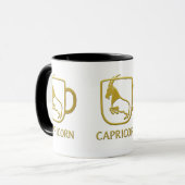 Tasse Zodiaque Doré Capricorne | (Devant gauche)