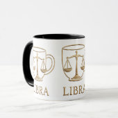 Tasse Zodiaque doré de la Balance (Devant gauche)