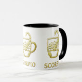 Tasse Zodiaque Doré Scorpion (Devant droit)