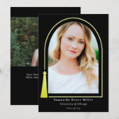 Tassel Arch Modern Minimal 2 Foto Afstuderen Kaart (Voorkant / Achterkant)