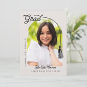 Tassel Grad Announcement with Photo Kaart (Staand voorkant)