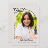 Tassel Grad Announcement with Photo Kaart (Voorkant / Achterkant)