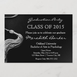 Tassel Graduation Party Invitation Classe de 2015