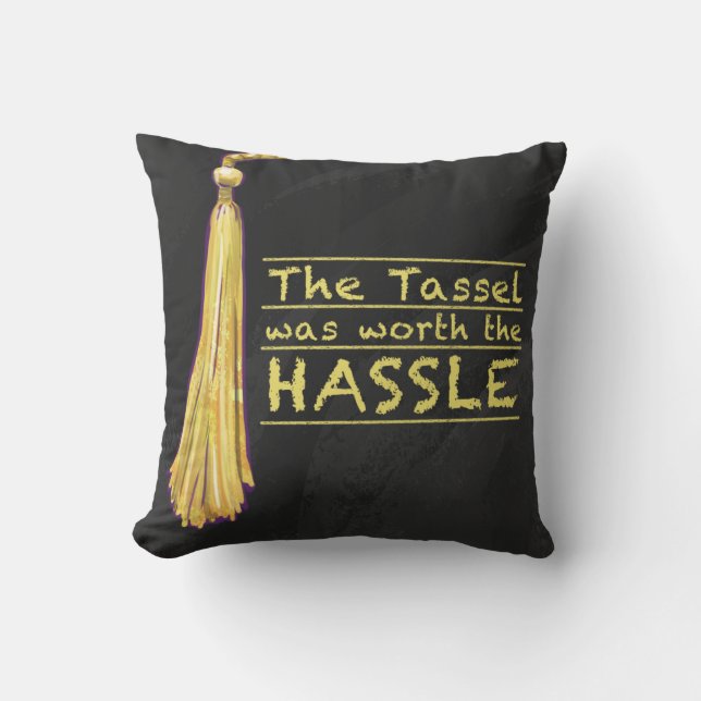 Tassel Hassle Gold Kussen (Voorkant)