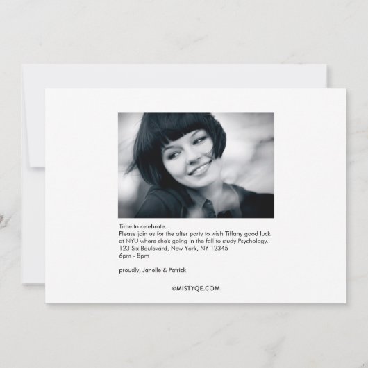 Tassel mérite le Hassle dans la Faire-part noire G (Dos)