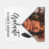 Tassel Pet Foto Afstuderen Fleece Deken (Voorkant (Horizontaal))