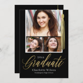 Tassel Pride Graduation Faire-part Invitation (Devant / Derrière)