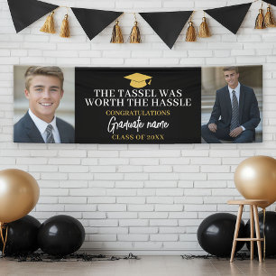 Tassel was het gedoe waard - 2 Afstuderen foto's Spandoek