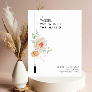 Tassel was het gedoe Waterverf Afstuderen waard Poster