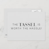 TASSEL WORTH HASSLE AFSTUDEERDER AFSTUDEREN EXPRES AANKONDIGINGSKAART (Voorkant / Achterkant)