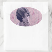 Tassels & Damask  Foto - Amani Ovale Sticker (Tas)