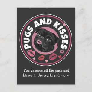 Tassen en kussen   Punny   Pug Lovers Liefde Beric Briefkaart
