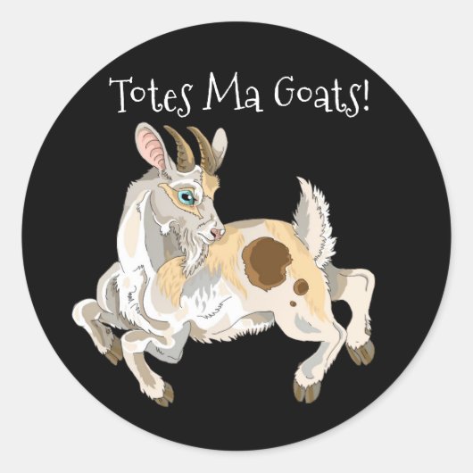 Tassen Ma Goats! Ronde Sticker (Voorkant)