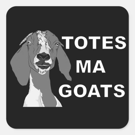 Tassen Ma Goats Vierkante Sticker (Voorkant)