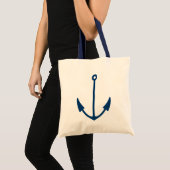 Tassen met anker voor zeilboten | Marineblauwe han (Voorkant (product))
