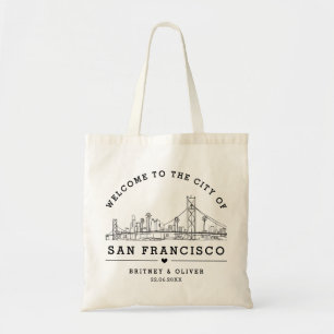 Tassen met San Francisco Skyline –Huwelijkssouveni