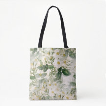 Tassen met vintage witte roos botanische esthetiek
