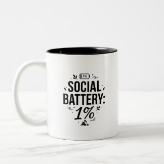 Tasses à batterie sociale Design à contraste de co