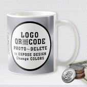 Tasses à café avec LOGO, CODE QR, PHOTO de l'entre