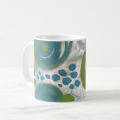 Tasses à café avec tourbillons bleus et sarcelles (Devant gauche)