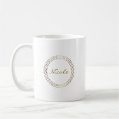 Tasses à café Cercles Dorés Pointillés Moderne (Gauche)