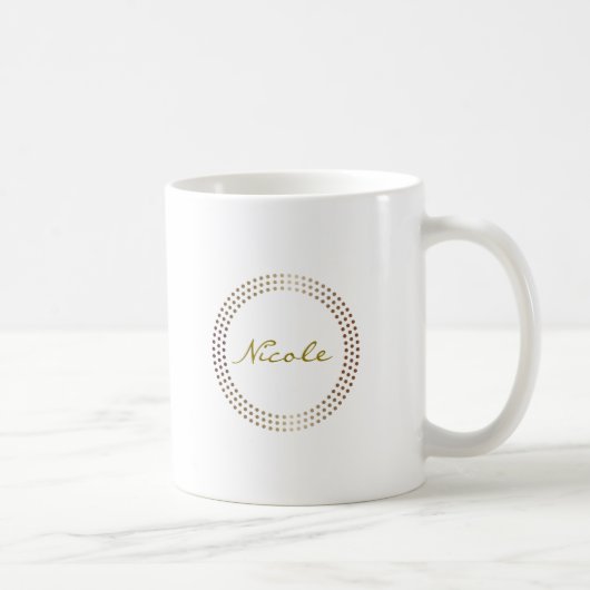 Tasses à café Cercles Dorés Pointillés Moderne (Droite)