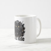 Tasses à café Chat Règne Chat Noir (Devant droit)