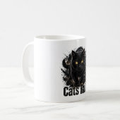 Tasses à café Chat Règne Chat Noir (Devant gauche)