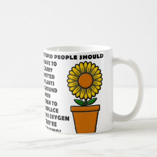 Tasses à café drôles de plantes de personnes stupi