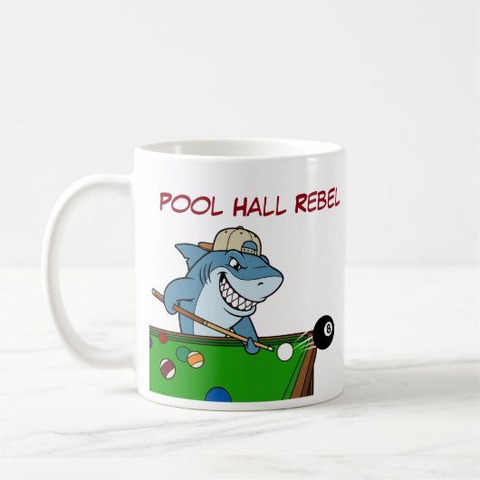 Tasses à café drôles de requin de billard Fun Bill (Gauche)