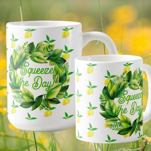 Tasses à café Faites craquer les citrons jaunes du