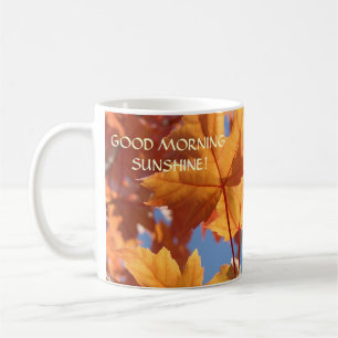 Tasses à café Feuilles d'Automne Bonjour Soleil !
