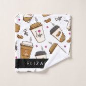 Tasses À Café, Haricots À Café, Amateur De Café, V (Gant de toilette)