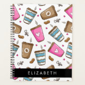 Tasses À Café, Haricots À Café, Coeurs, Votre Nom (Devant)