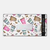 Tasses À Café, Haricots À Café, Coeurs, Votre Nom (Clavier et souris)