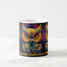 Tasses à café inspirantes du Hibou Cosmique de la 