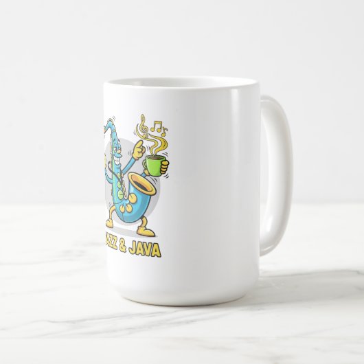 Tasses à café Jazz & Java Funny Saxophone  | Jazz  (Devant droit)