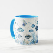 Tasses à café Poisson bleu côtier (Devant gauche)