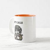 Tasses à café Typographie drôle Mignon Chat Tactiq (Devant gauche)