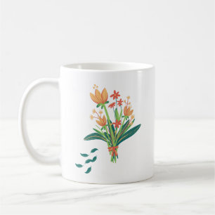 Tasses à café vintage à motifs floraux