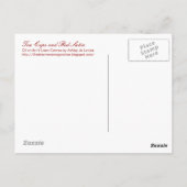 Tasses à thé et carte postale Red Satin (Dos)